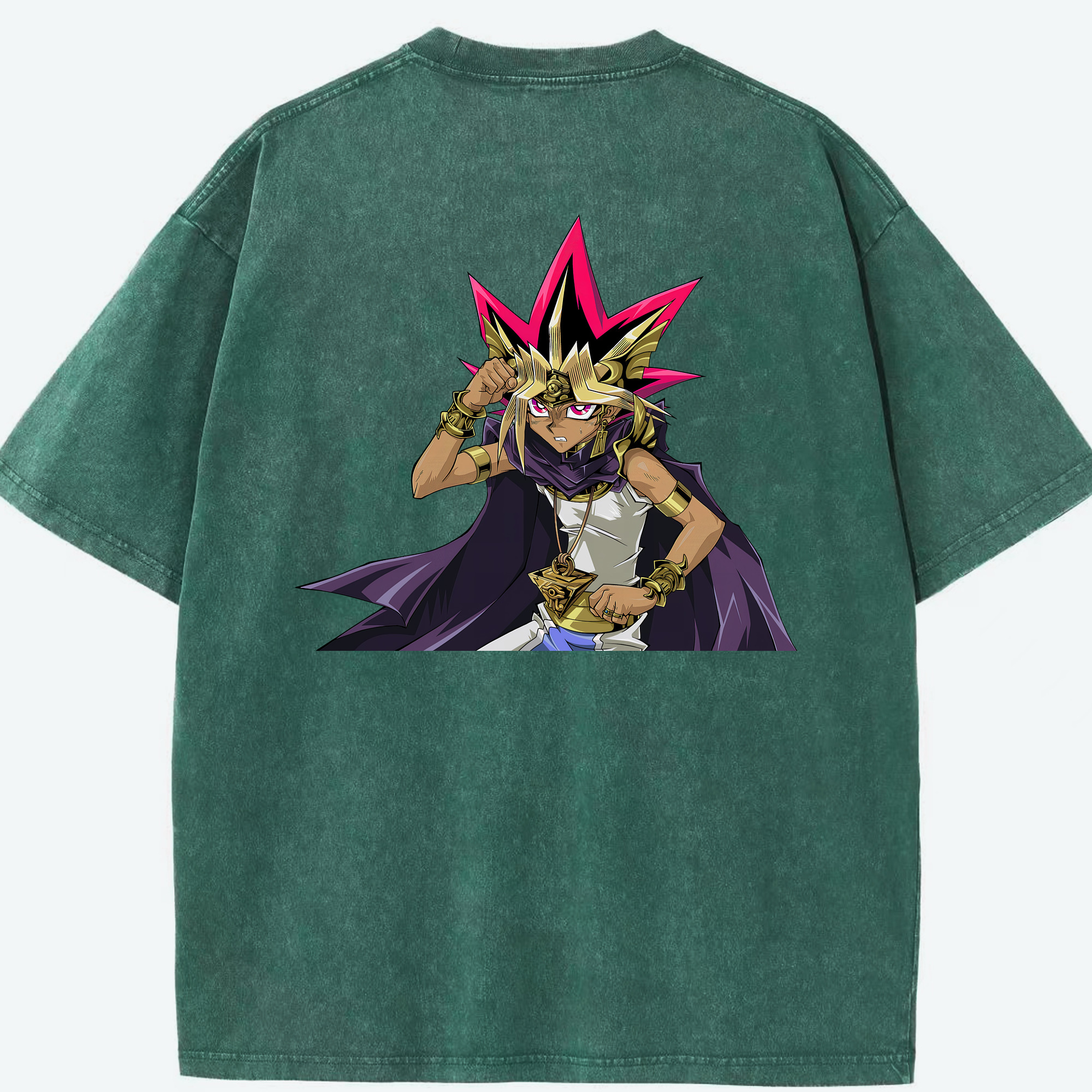 （画像用） 遊☆戯☆王 Yu-Gi-Oh! 綿100% ヴィンテージ風 半袖Tシャツ（背面プリント）